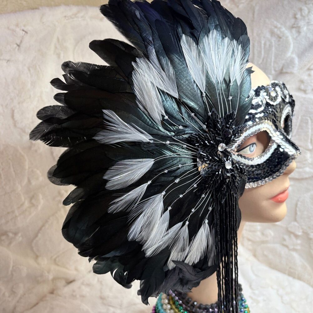 Handmade Designer Masquerade Mask| Gypsy Renaissance Wearable Art - Picture 11 of 14
